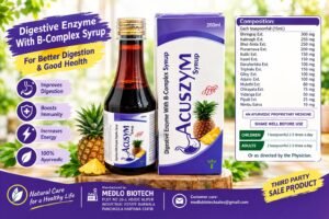 Acuszym Digestive Enzyme Syrup manufactured by Medlo Biotech