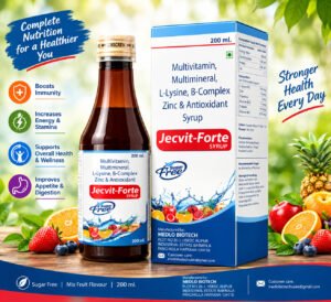 Jecvit-Forte Multivitamin Syrup manufactured by Medlo Biotech