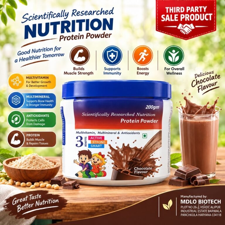 Chocolate Protein Powder with Multivitamins manufactured by Medlo Biotech