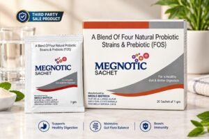 Megnotic Probiotic Sachets manufactured by Medlo Biotech