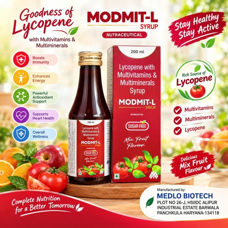 Modmit-L Sugar Free Multivitamin Syrup manufactured by Medlo Biotech